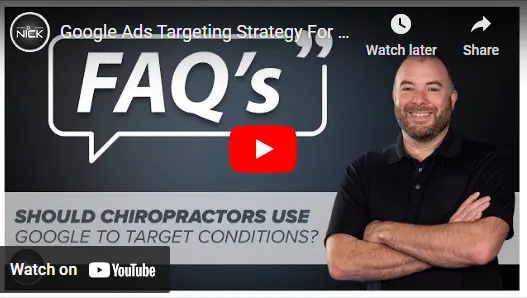 Should chiropractors use Google Ads to target conditions?