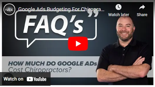 How much do Google Ads cost chiropractors?