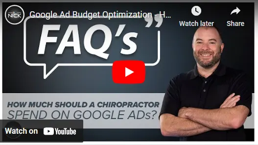 How much should a chiropractor spend on Google Ads?